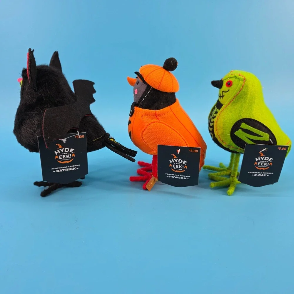 Target Hyde and Eek Halloween Featherly Friends Birds Batrick, Pawson, X-Ray Set